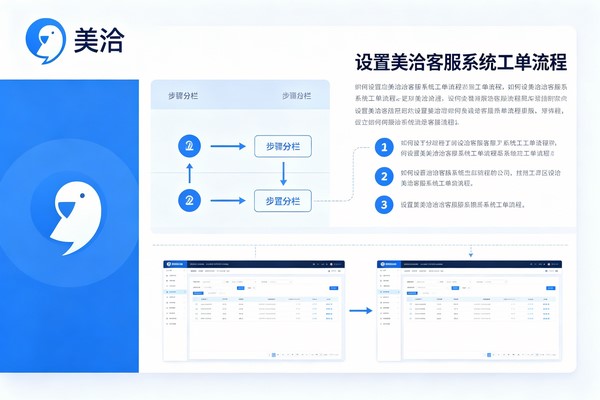 如何设置美洽客服系统的工单流程？